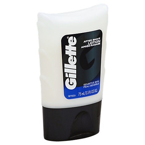 slide 1 of 1, Gillette After Shave Lotion Sensitive Skin, 2.5 fl oz