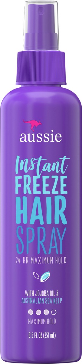 slide 3 of 3, Aussie Instant Freeze with Jojoba & Sea Kelp Non-Aerosol Hairspray, 8.5 fl oz, 8.5 fl oz