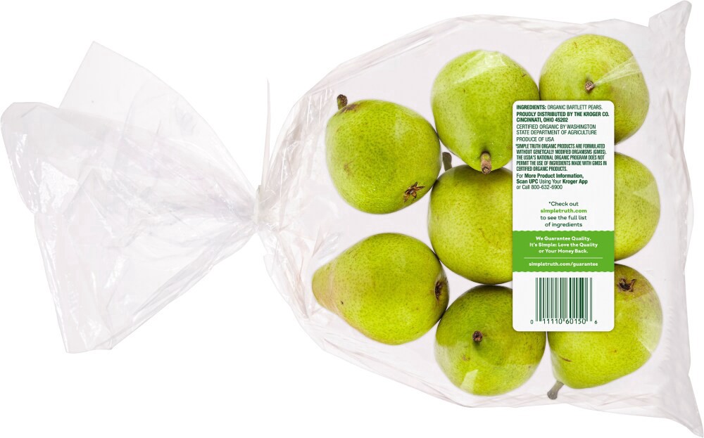 slide 2 of 2, Simple Truth Organic Bartlett Pears, 2 lb