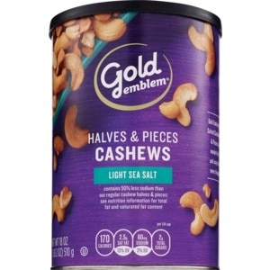 slide 1 of 1, CVS Gold Emblem Gold Emblem Cashews Halves & Pieces, Light Sea Salt, 18 Oz, 18 oz
