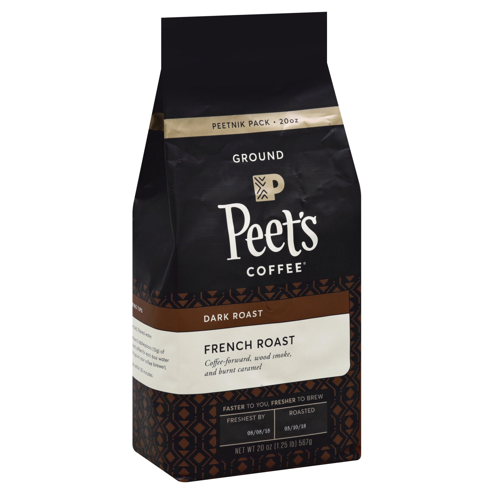 slide 1 of 5, Peet's Coffee Dark French Roast Ground Coffee - 20 oz, 20 oz