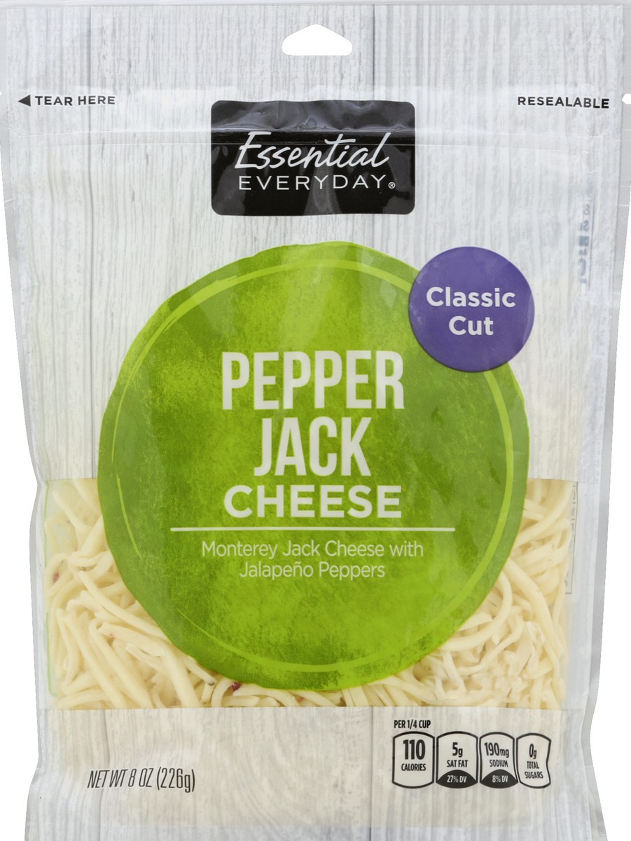 slide 4 of 6, Essential Everyday Cheese, Pepper Jack, Classic Cut, 8 oz