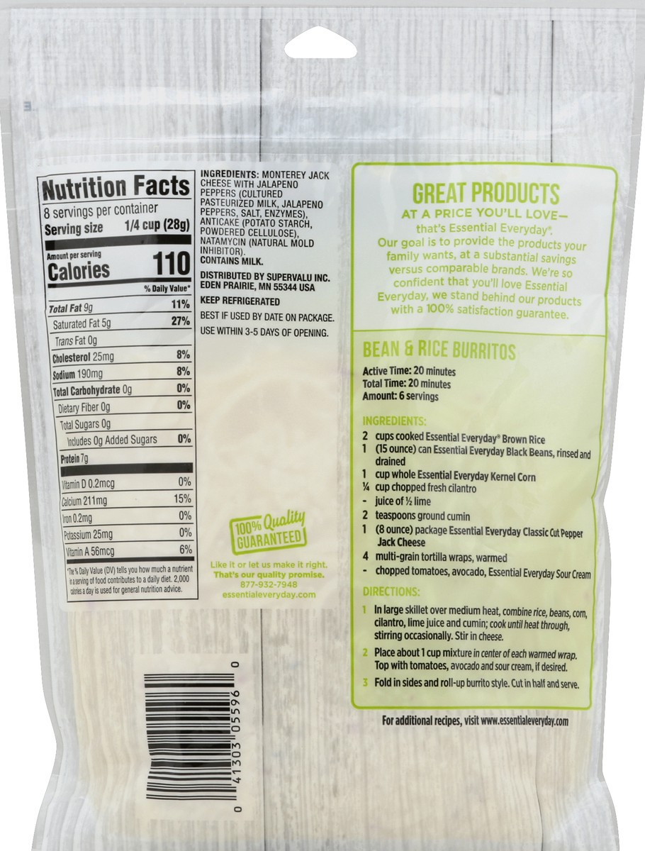 slide 5 of 6, Essential Everyday Cheese, Pepper Jack, Classic Cut, 8 oz