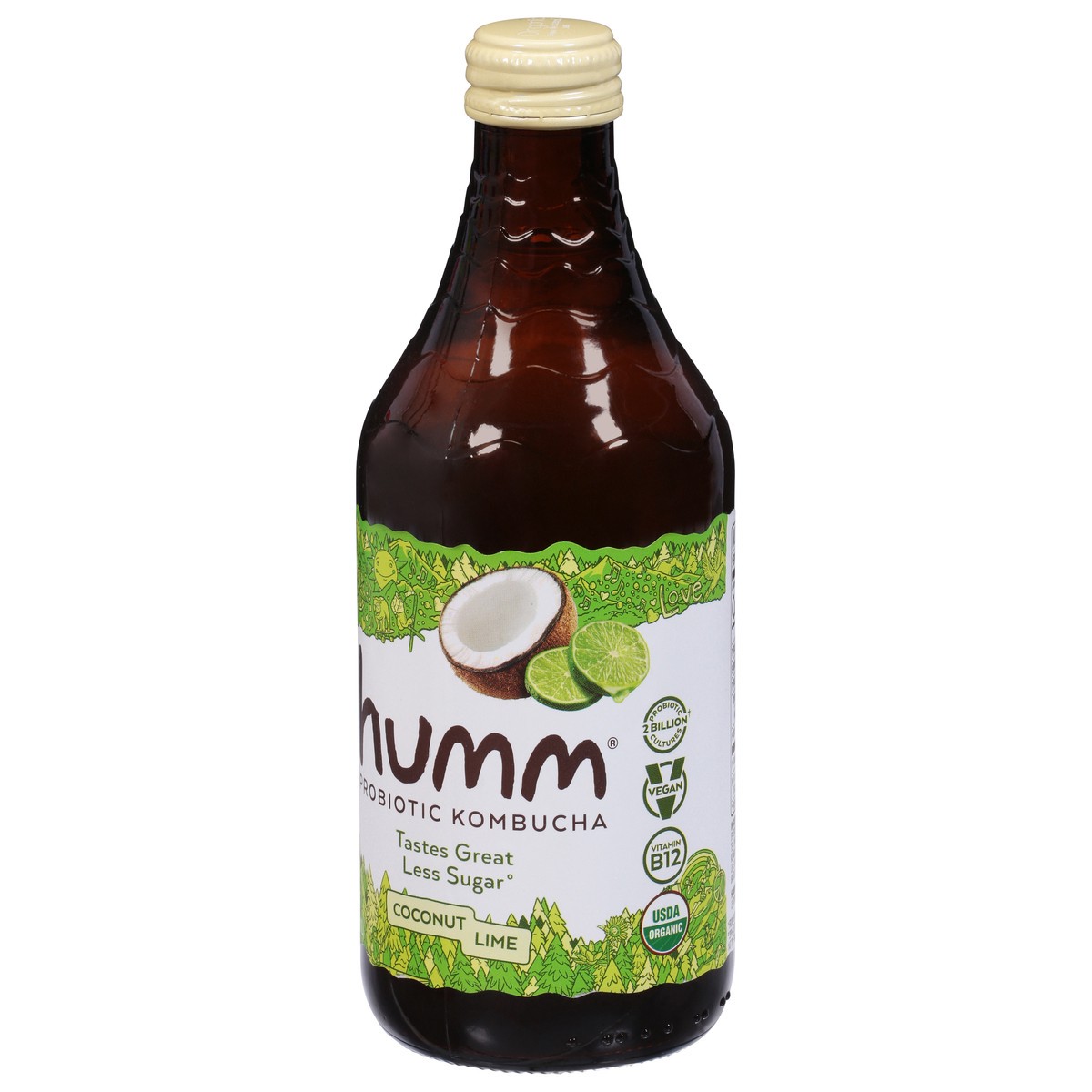 slide 7 of 9, Humm Coconut Lime Kombucha - 14 oz, 14 oz