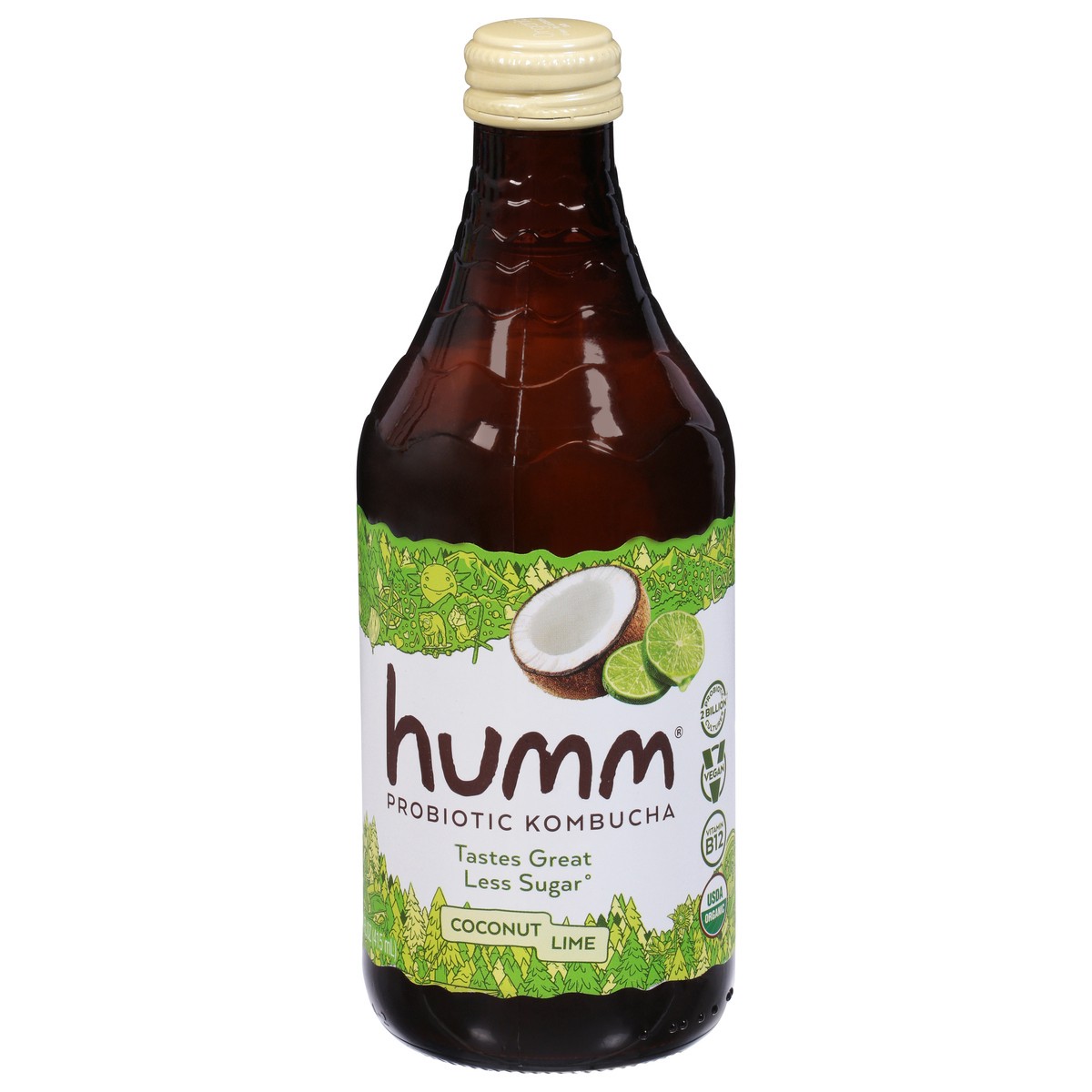 slide 1 of 9, Humm Coconut Lime Kombucha - 14 oz, 14 oz