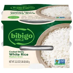Bibigo Gluten Free Cooked Sticky White Rice - 22.2 oz/3 ct
