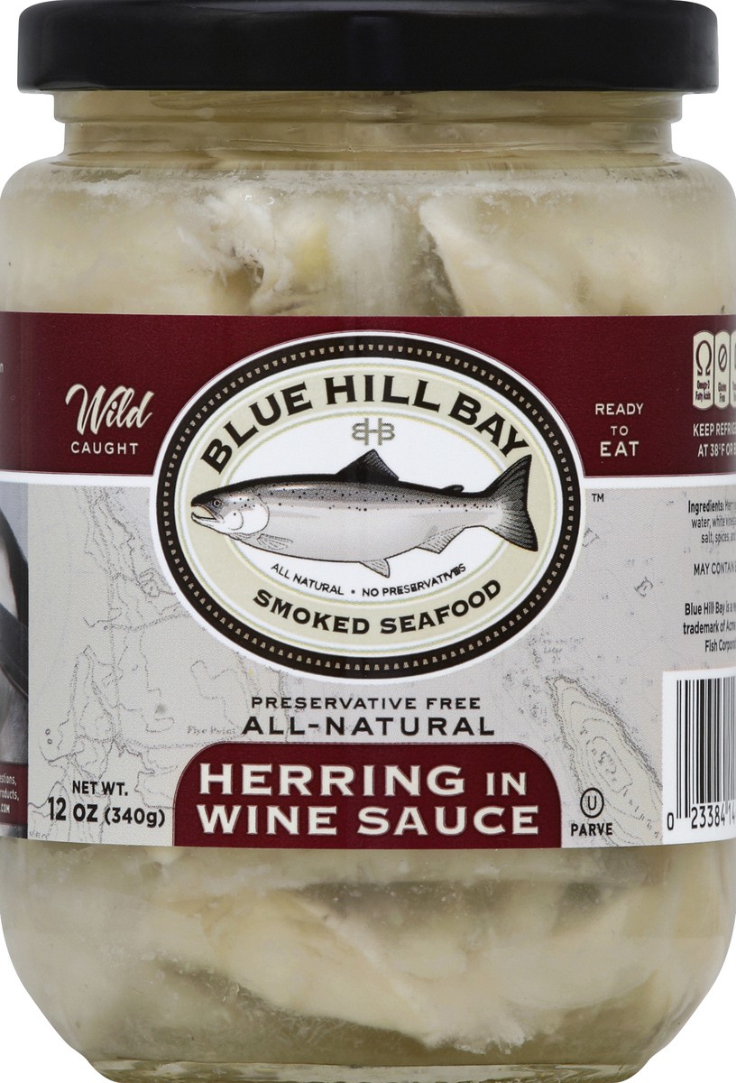 slide 2 of 2, Blue Hill Bay Herring In Wine Sauce, 12 oz