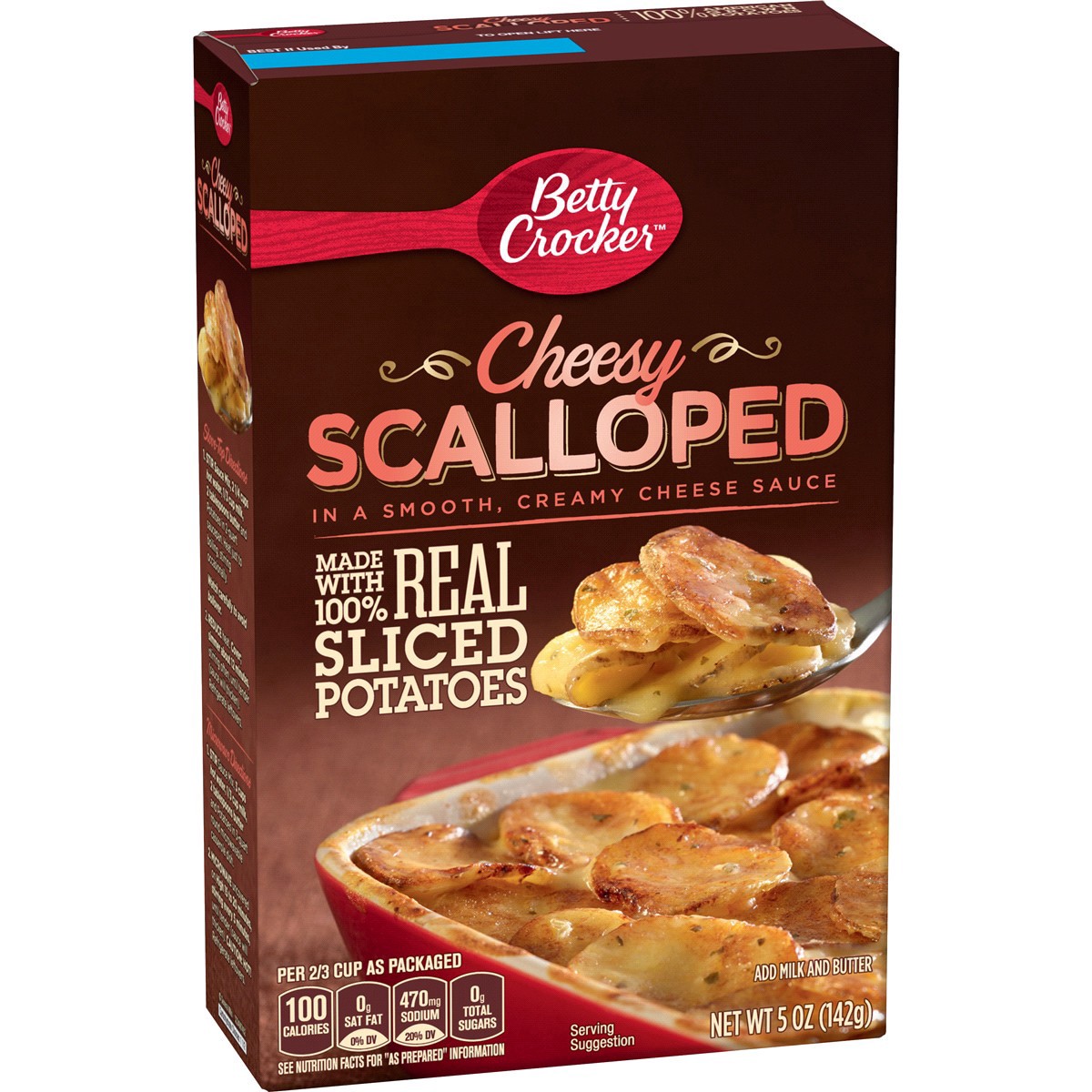 slide 1 of 1, Betty Crocker Cheesy Scalloped Casserole Potatoes, Made With Real Cheese, 4 oz Box, 4 oz