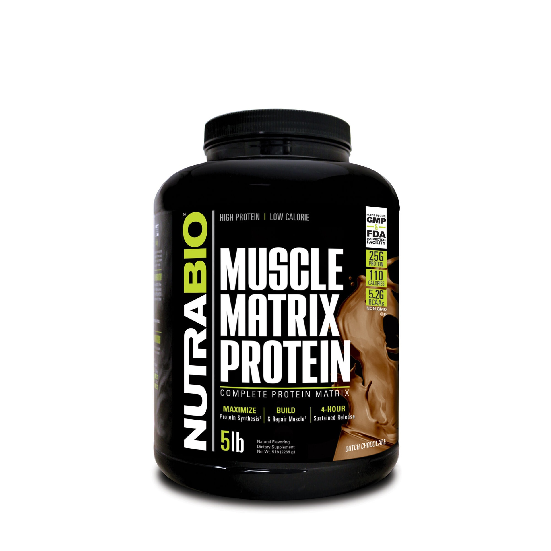 slide 1 of 1, NutraBio Muscle Matrix Protein - Dutch Chocolate, 5 lb