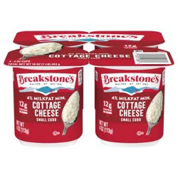 Breakstone's Small Curd 4 % Milkfat Min Cottage Cheese 4 - 4 oz Cups