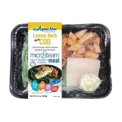 Aqua Star Smart Seafood Lemon Herb Wild Cod 12 oz Tray
