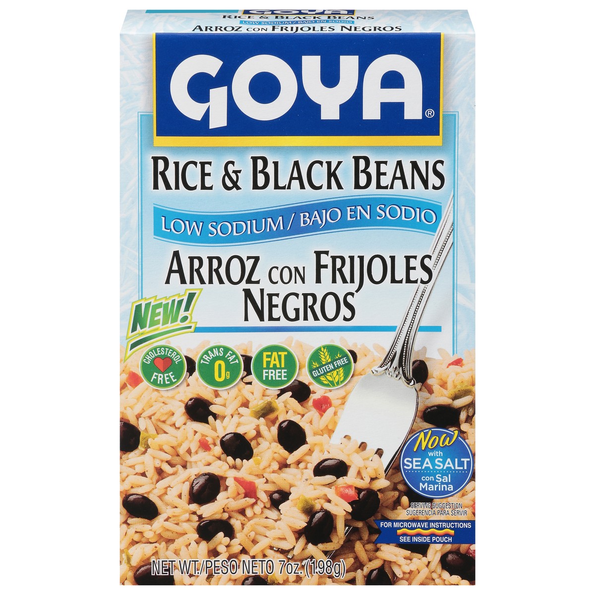 slide 8 of 14, Goya Rice & Black Beans, Low Sodium, 7 oz