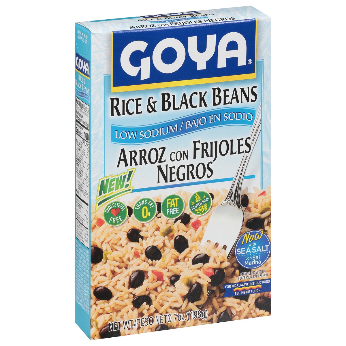 slide 4 of 14, Goya Rice & Black Beans, Low Sodium, 7 oz