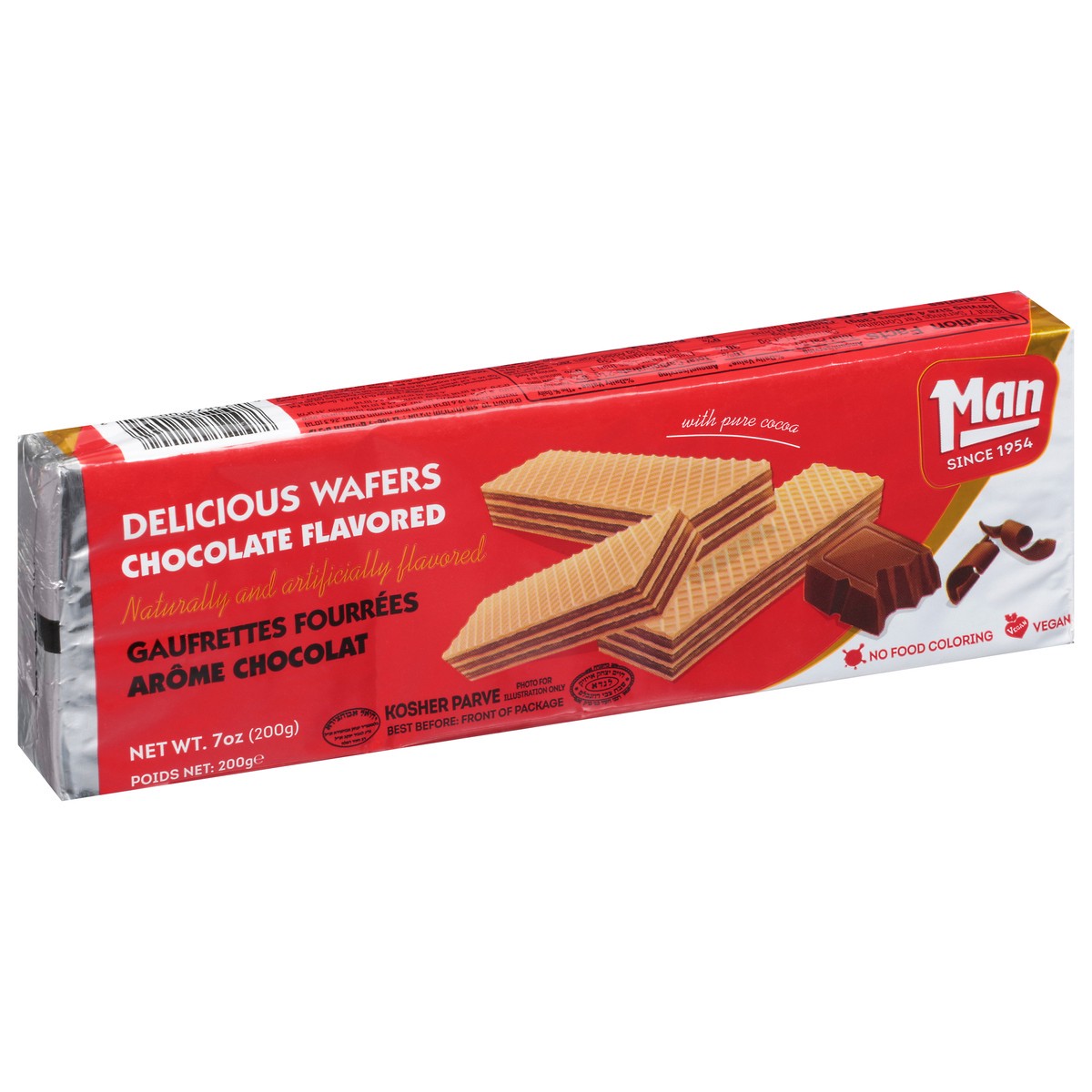 slide 2 of 9, Man Chocolate Flavored Delicious Wafers 7 oz, 7 oz