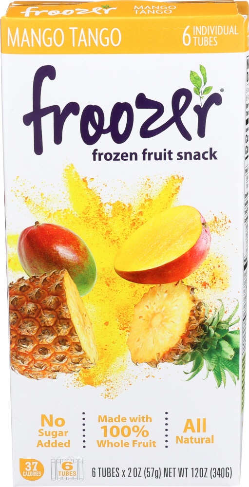 slide 1 of 5, Froozer Frozen Fruit Snack Tropical Sunset, 6 ct; 12 fl oz