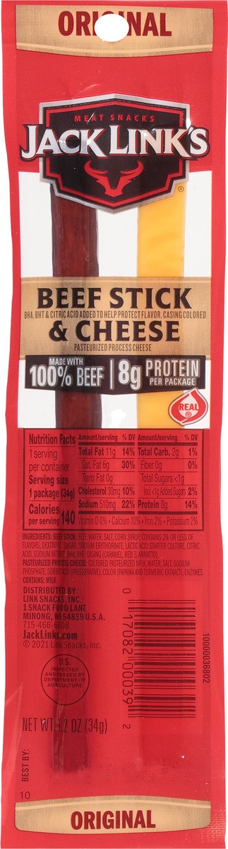 slide 2 of 14, Jack Link's 1.2oz Jack Link's Original Beef & Cheese Combo 1/1 Count, 1.2 oz