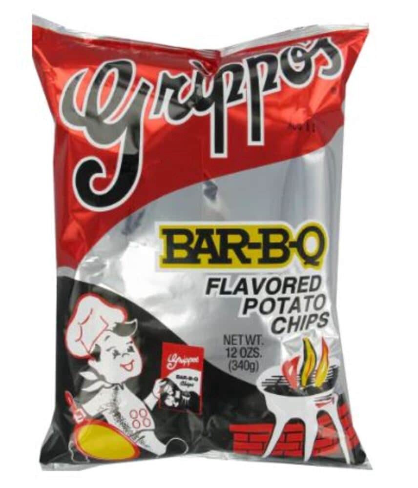 slide 1 of 2, Grippo's Bar-B-Q Flavored Potato Chips, 12 oz