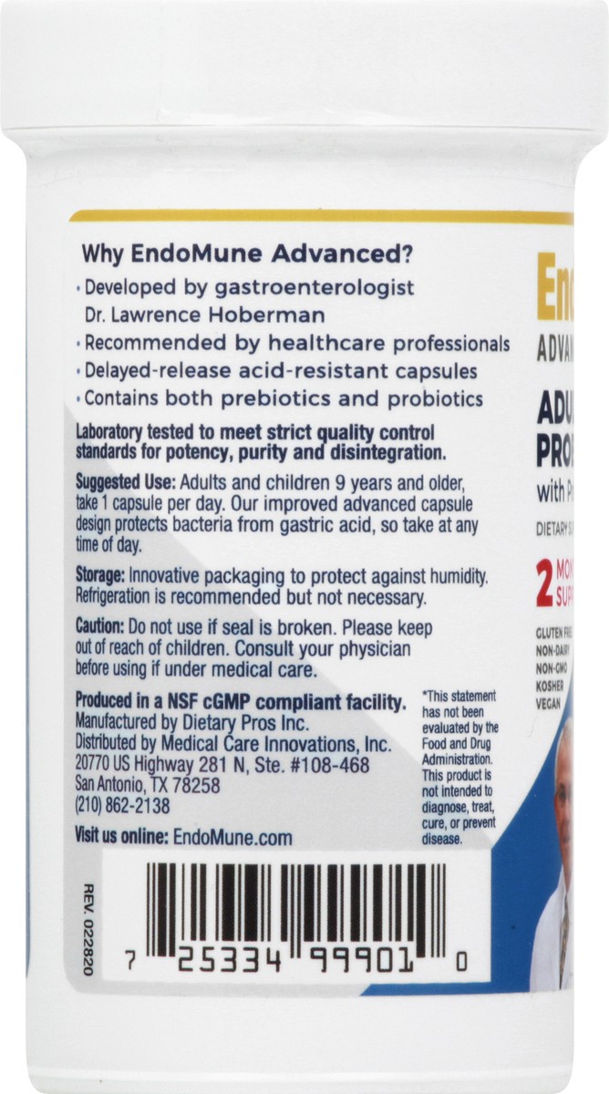 slide 4 of 12, EndoMune Adult with Prebiotic Capsules Probiotic 60 ea, 60 ct