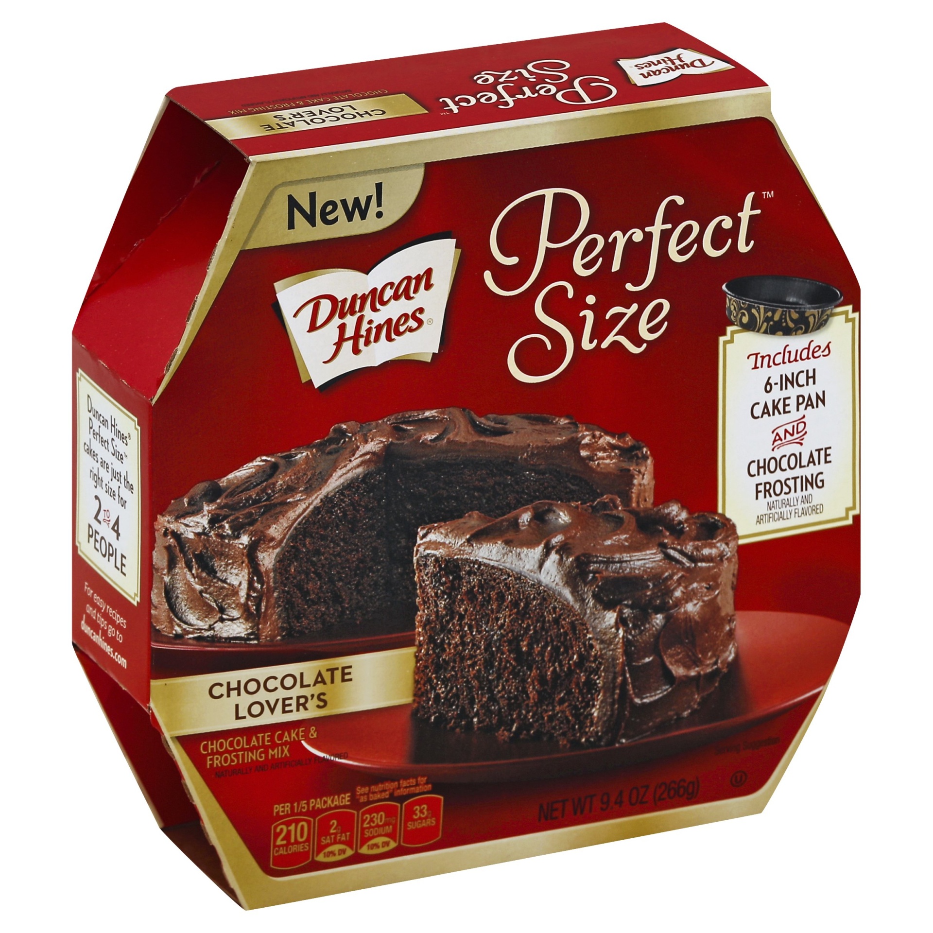 slide 1 of 1, Duncan Hines Perfect Size Cake & Frosting Mix Chocolate Lover's, 9.4 oz