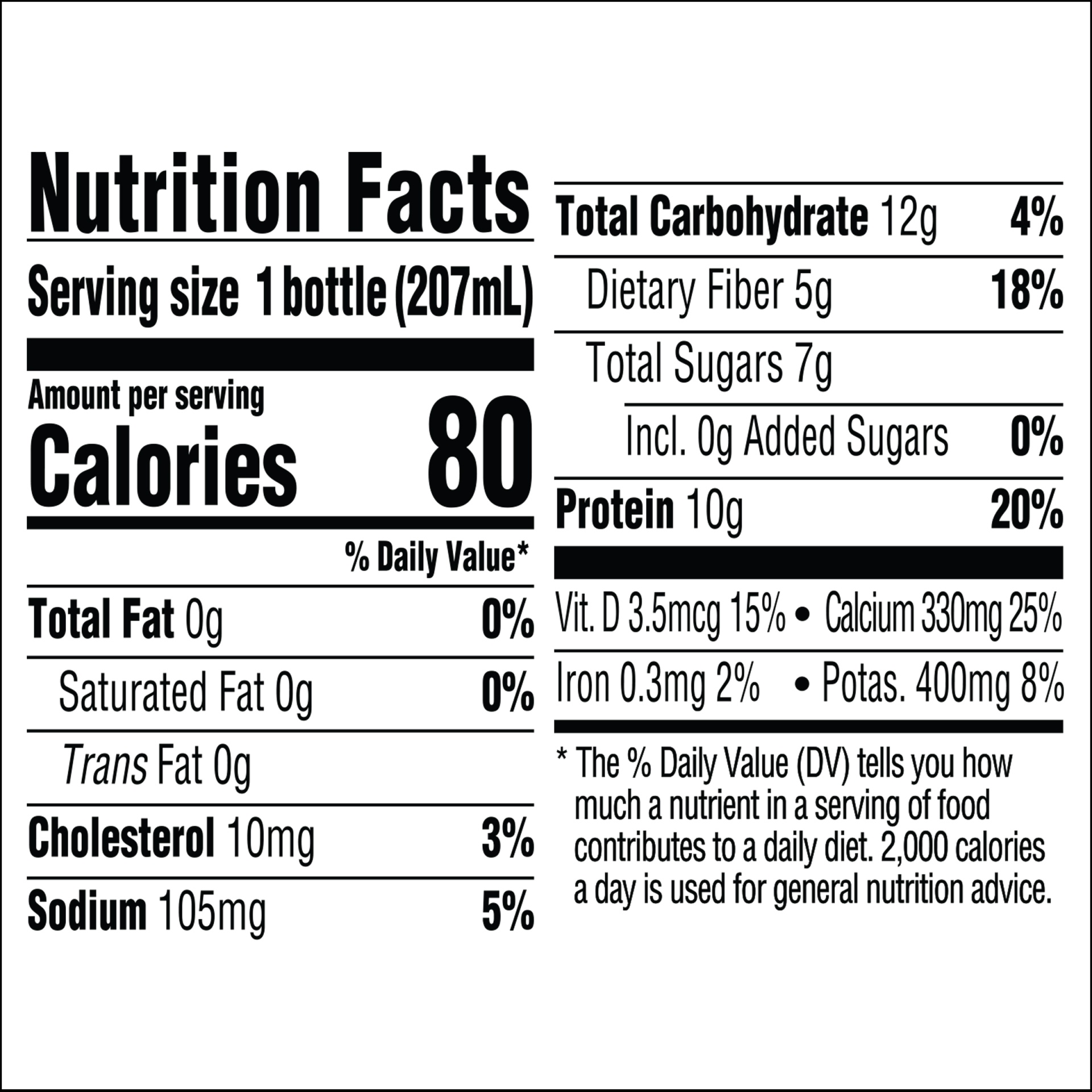 slide 7 of 7, Light + Fit Nonfat Raspberry Protein Smoothie Yogurt Drink, 7 fl oz