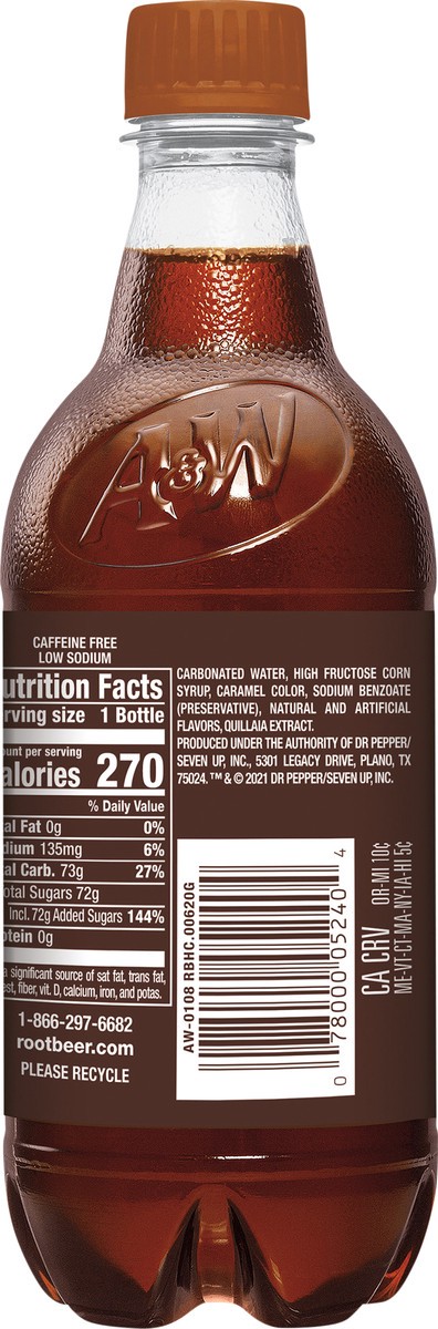 slide 9 of 11, A&W Root Beer Soda, 20 fl oz bottle, 20 fl oz