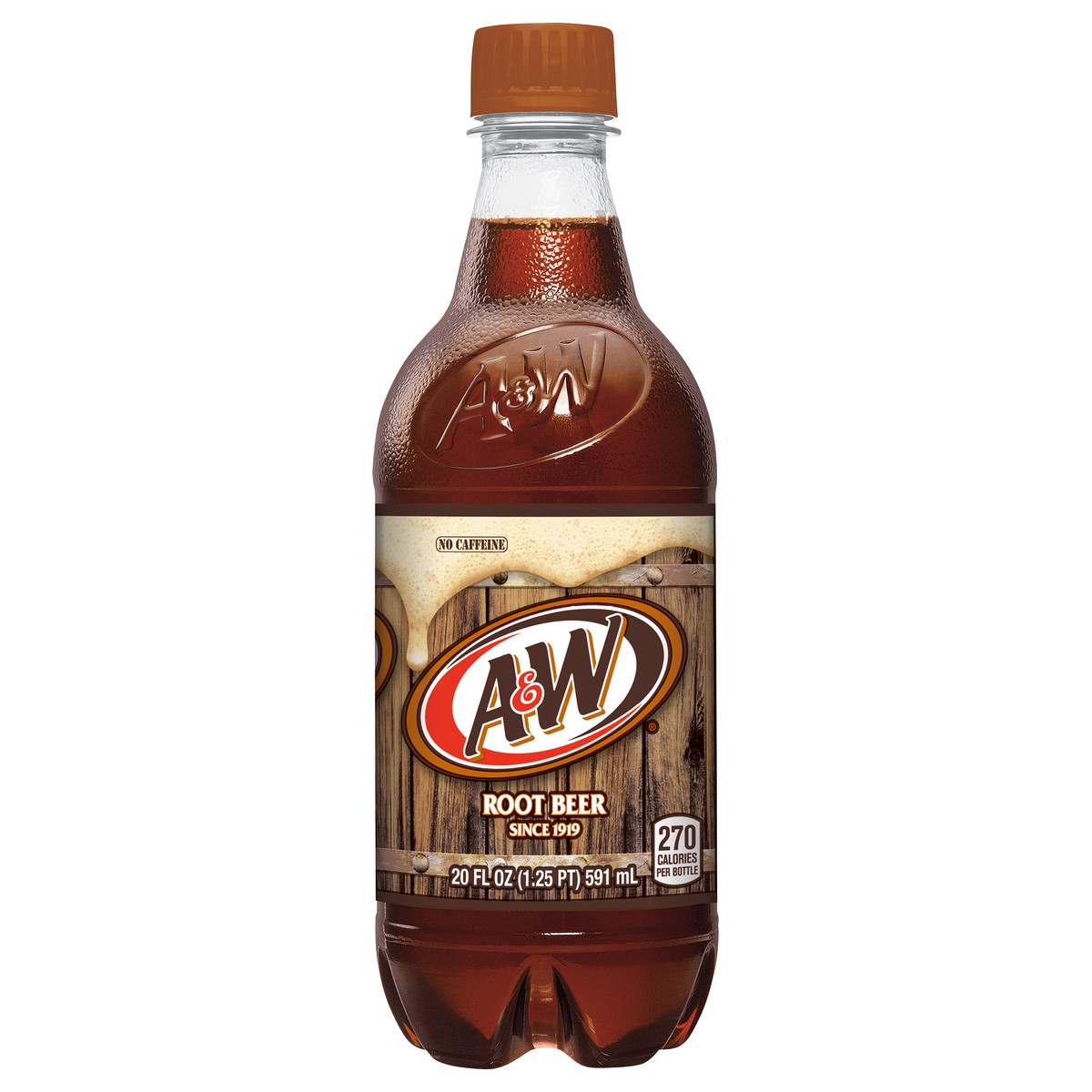 slide 1 of 1, A&W Root Beer - 20 fl oz, 20 oz