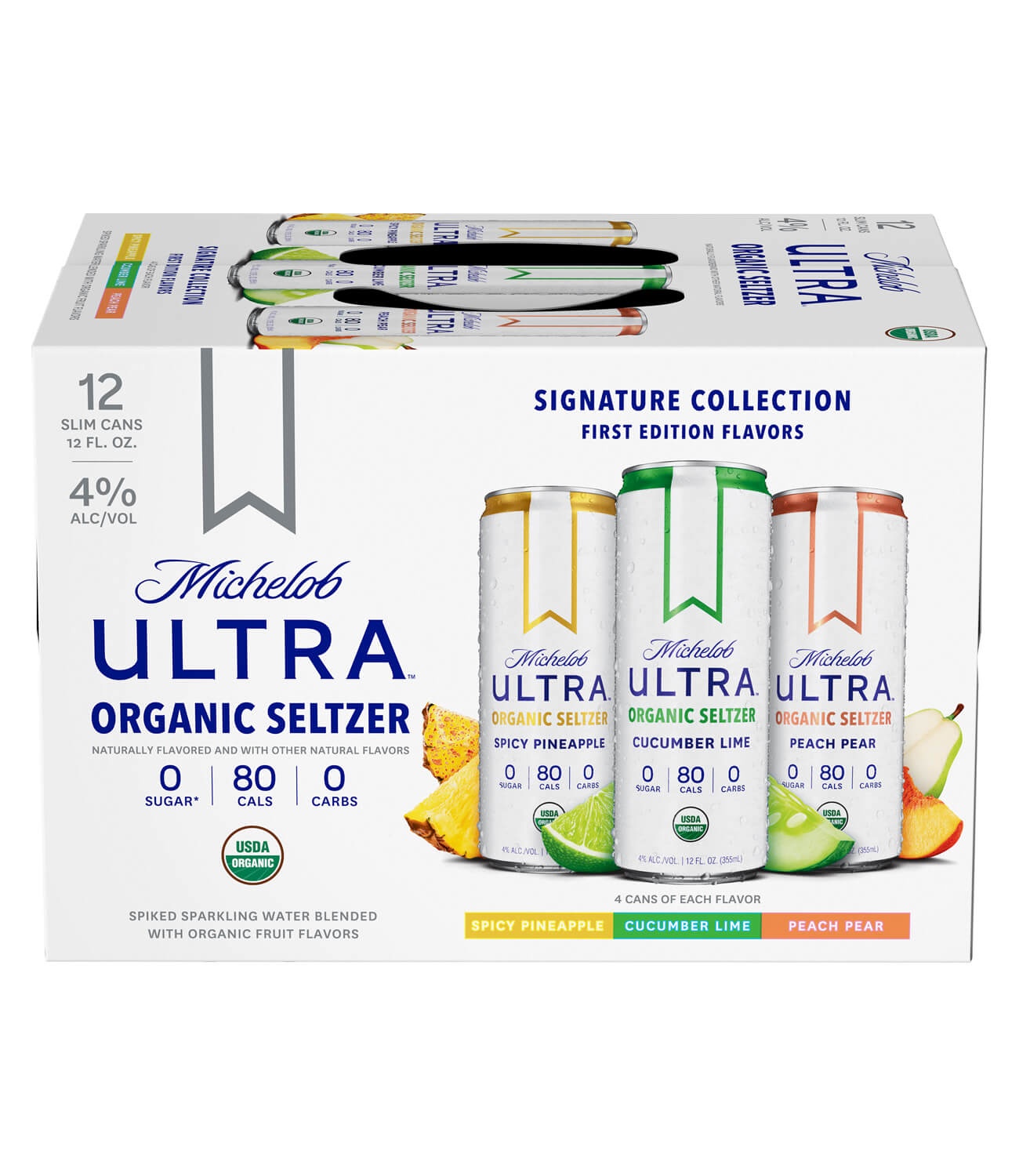 slide 1 of 1, Michelob Ultra Organic Seltzer Variety, 12 ct; 12 oz