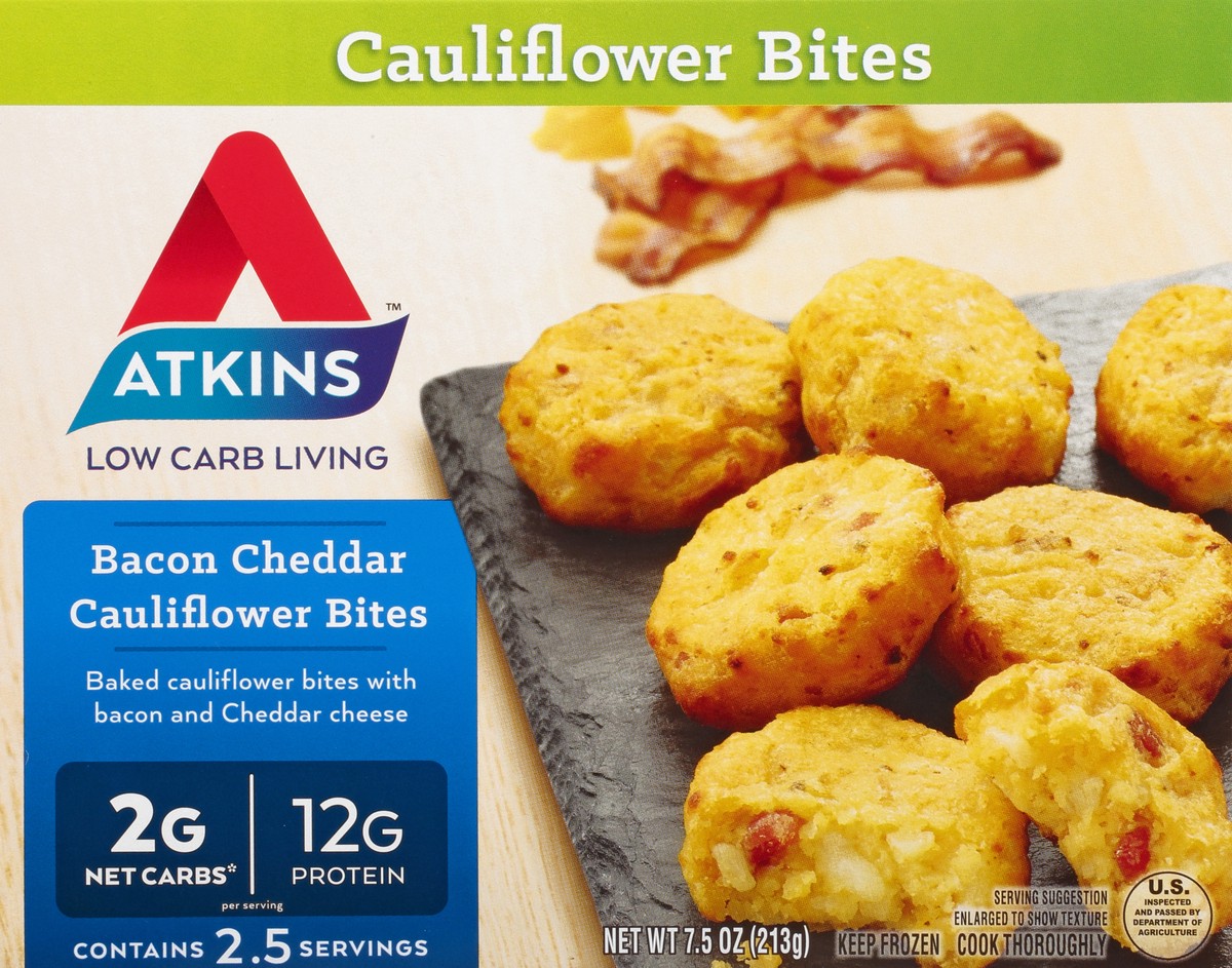 slide 1 of 13, Atkins Cauliflower Bites, 7.5 oz