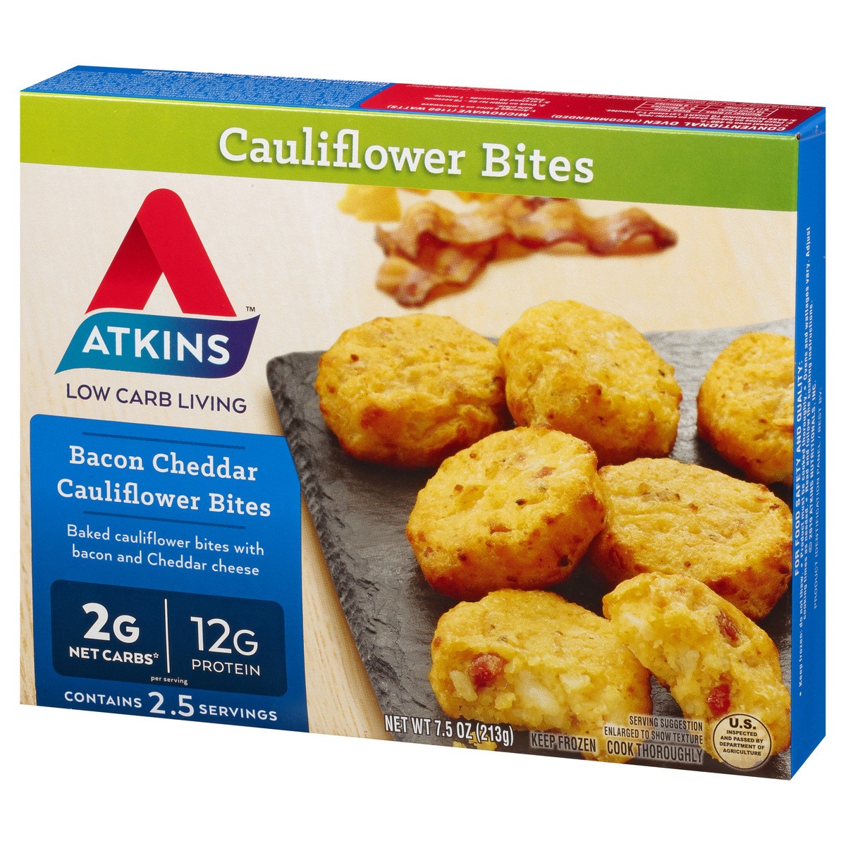 slide 8 of 13, Atkins Cauliflower Bites, 7.5 oz