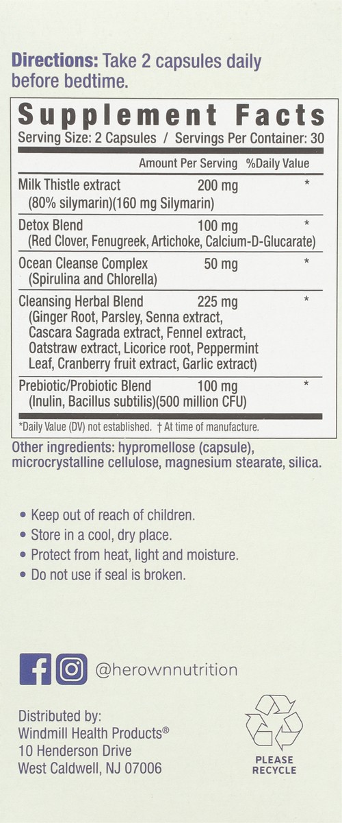 slide 3 of 9, Her Own Detox & Regulate Capsules Cleanse 60 Capsules, 60 ct