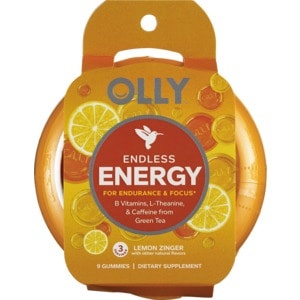 slide 1 of 1, Olly Endless Energy Gummies, Lemon Zinger, 9 ct