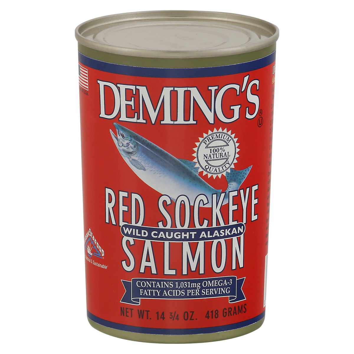 slide 1 of 3, Deming's Wild Caught Alaskan Red Sockeye Salmon 14.75 oz, 14.75 oz