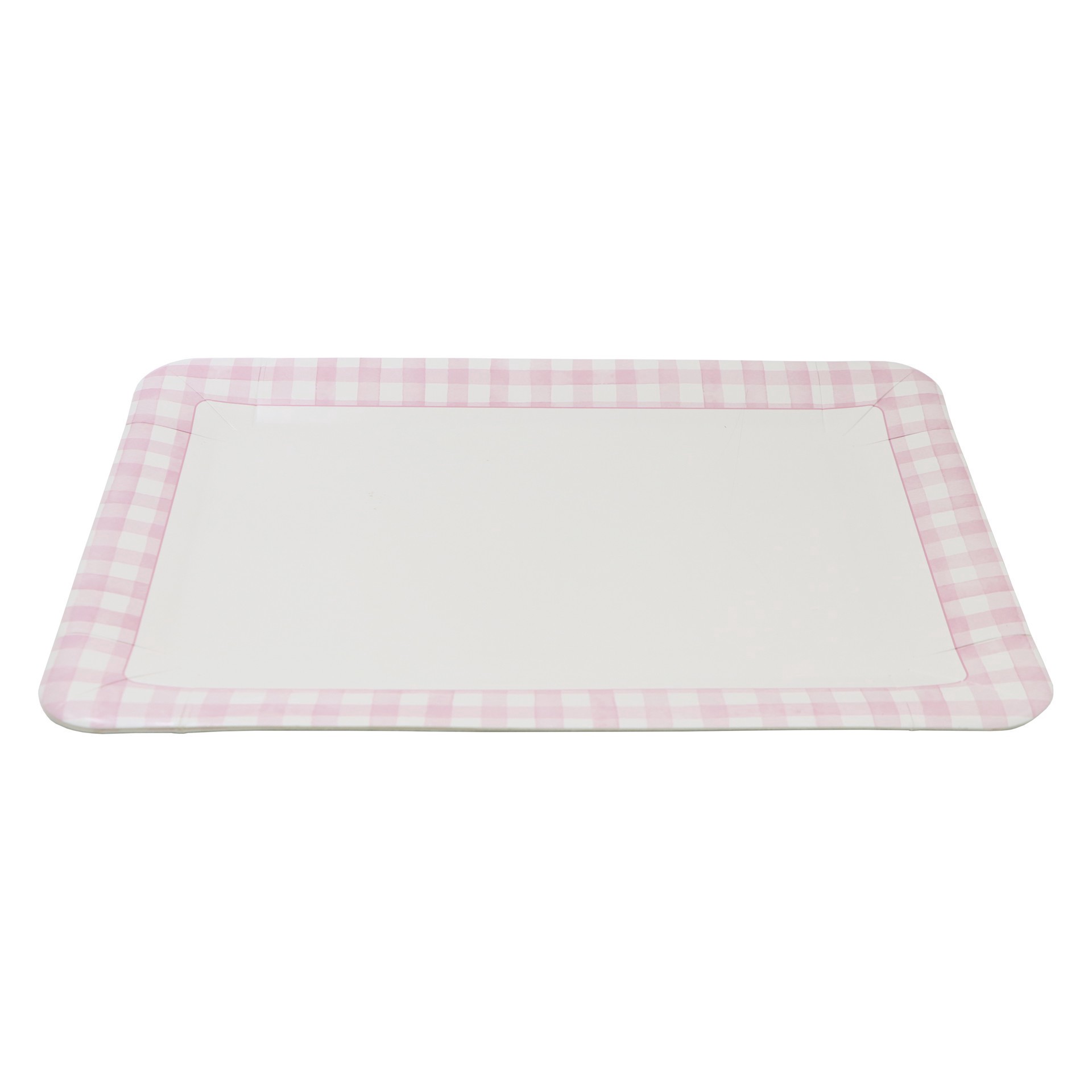 slide 2 of 3, 9" X 13" Pink & White Gingham Paper Trays, 2ct. By Celebrate It, 2 ct