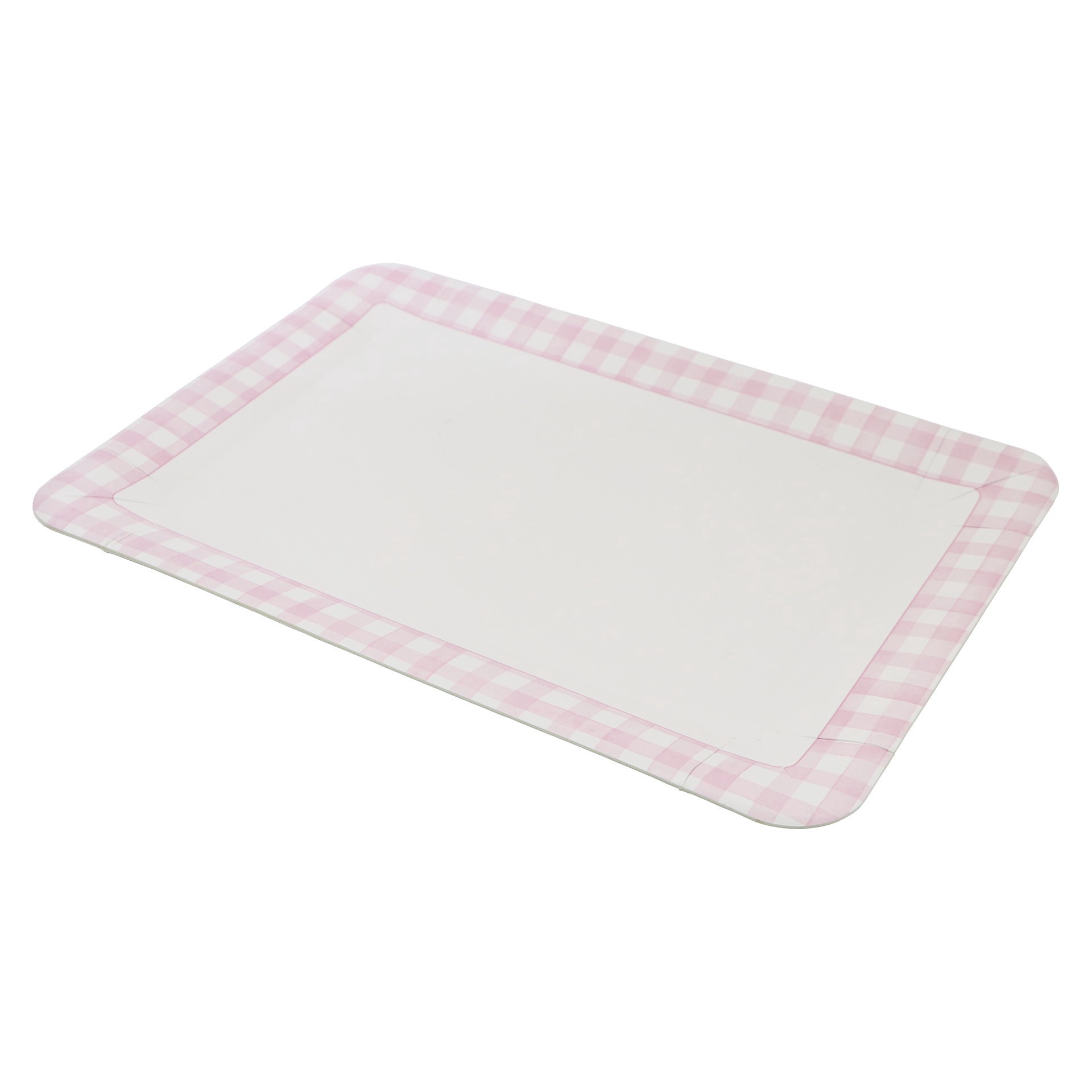 slide 3 of 3, 9" X 13" Pink & White Gingham Paper Trays, 2ct. By Celebrate It, 2 ct