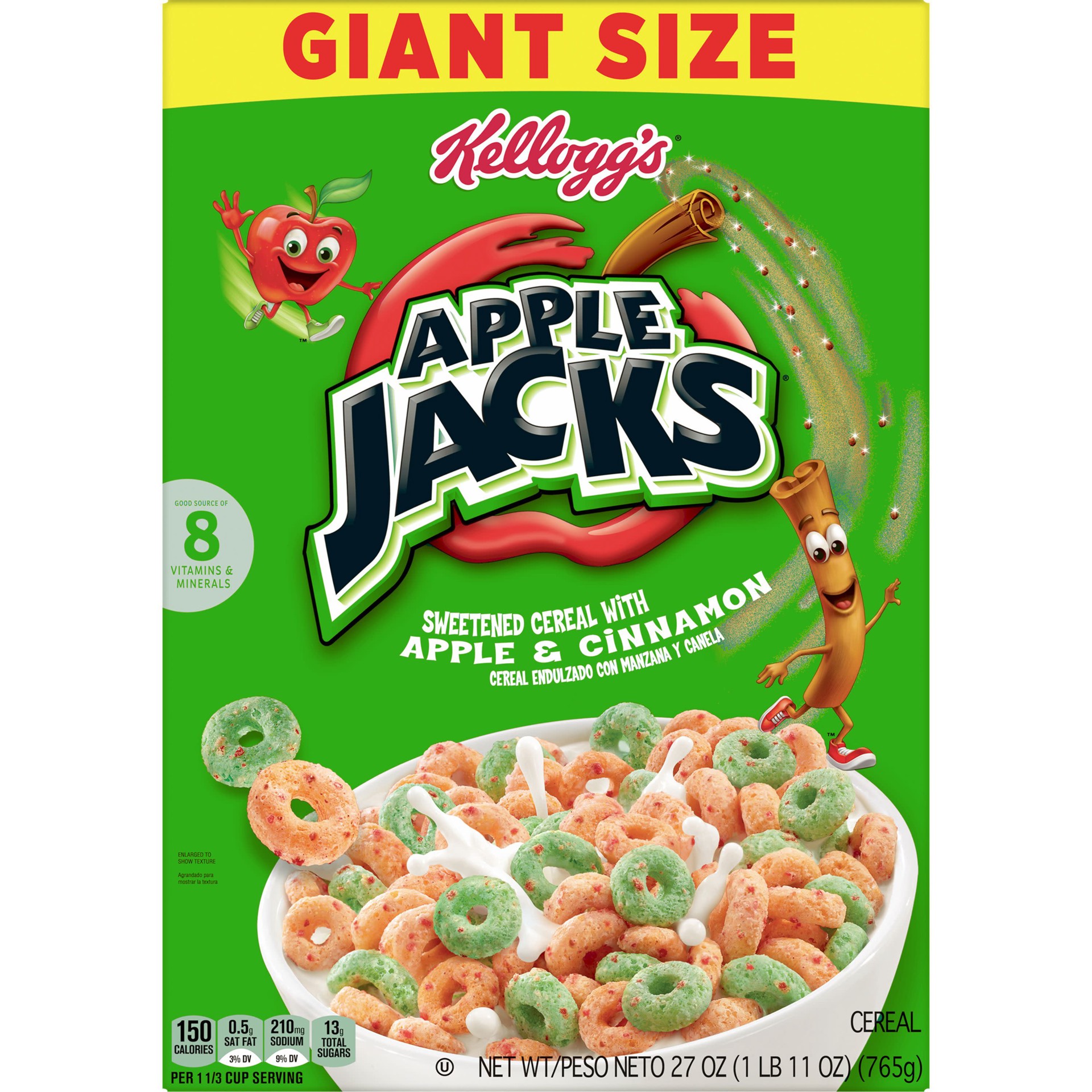 slide 3 of 5, Apple Jacks Kellogg's Apple Jacks Cold Breakfast Cereal, Original, 27 oz, 27 oz