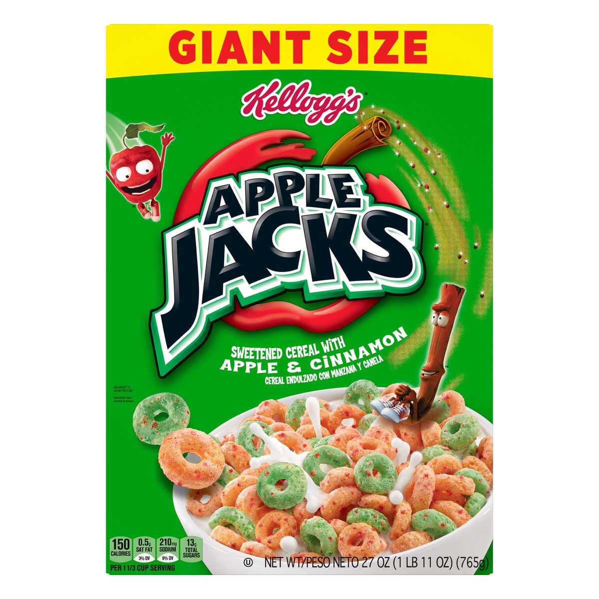 slide 1 of 5, Apple Jacks Kellogg's Apple Jacks Cold Breakfast Cereal, Original, 27 oz, 27 oz