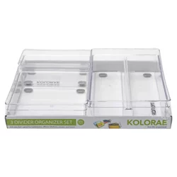 Kolorae 3 Divider Organizer Set, No Slip Feet