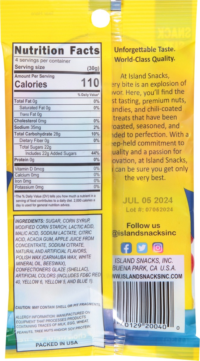 slide 5 of 13, Island Snacks Jelly Beans Snack Size 4 oz, 4 oz