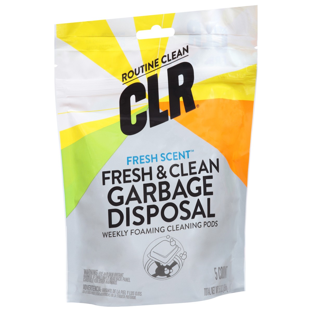 slide 2 of 9, CLR Routine Clean Garbage Disposal Fresh Scent Cleaning Pods 5 ea, 5 ct