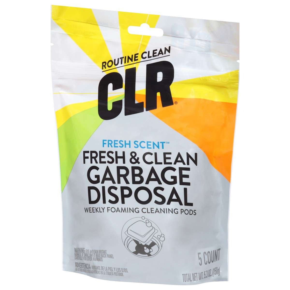 slide 3 of 9, CLR Routine Clean Garbage Disposal Fresh Scent Cleaning Pods 5 ea, 5 ct