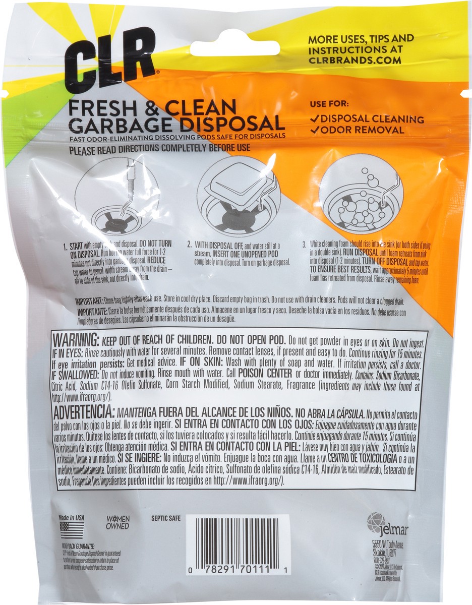 slide 5 of 9, CLR Routine Clean Garbage Disposal Fresh Scent Cleaning Pods 5 ea, 5 ct