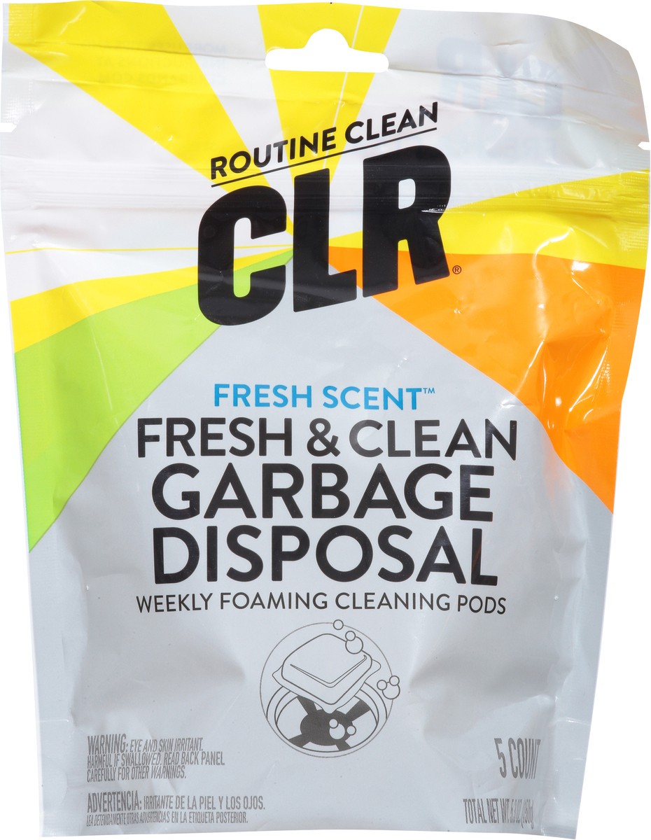 slide 6 of 9, CLR Routine Clean Garbage Disposal Fresh Scent Cleaning Pods 5 ea, 5 ct