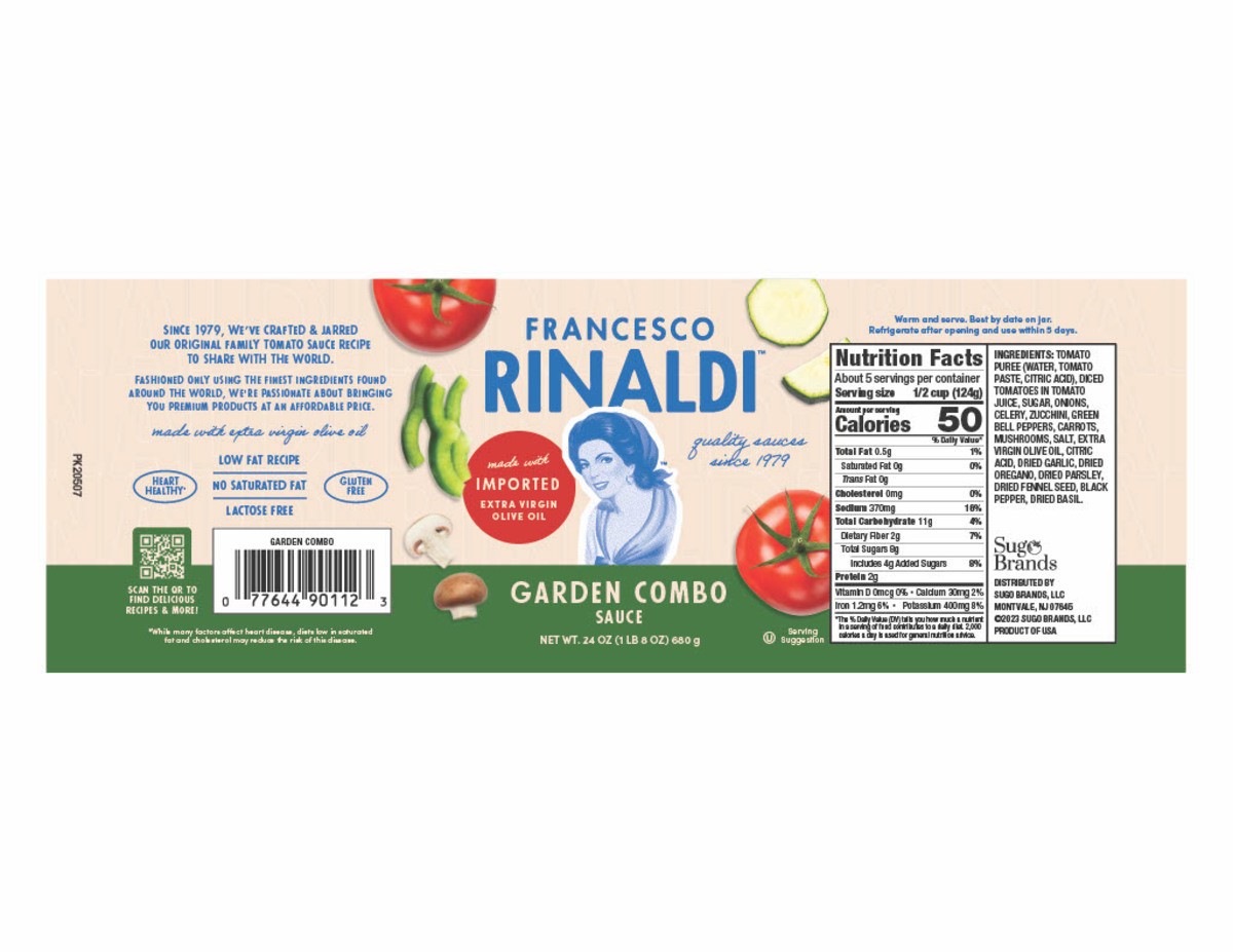 slide 5 of 10, Francesco Rinaldi Garden Combo Sauce, 24 oz