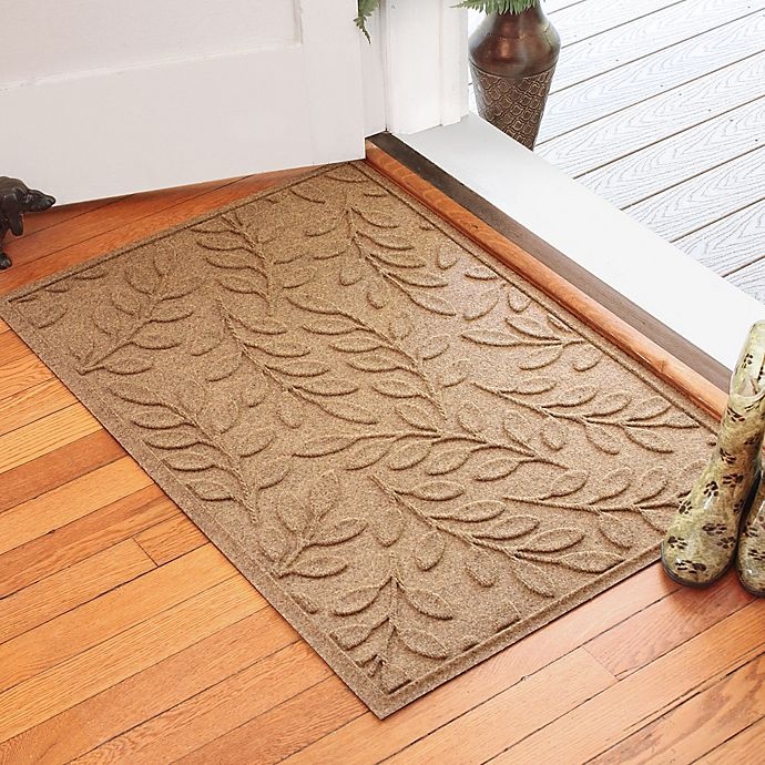 slide 1 of 2, Weather Guard Brittney Leaf Door Mat - Camel, 30 in x 45 in