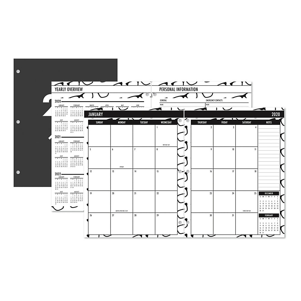 slide 1 of 1, Office Depot Brand Monthly Planner, 8-1/4'' X 10-3/4'', Twentytwenty, January To December 2020, 1 ct