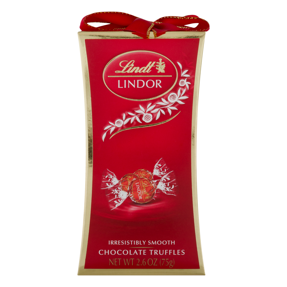 slide 1 of 1, Lindt Lindor Holiday Milk Chocolate Pillar Box, 2.6 oz