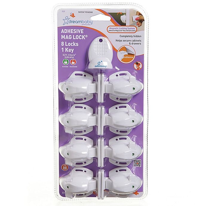 slide 5 of 5, Dreambaby Adhesive Magnetic Locking System, 8 ct