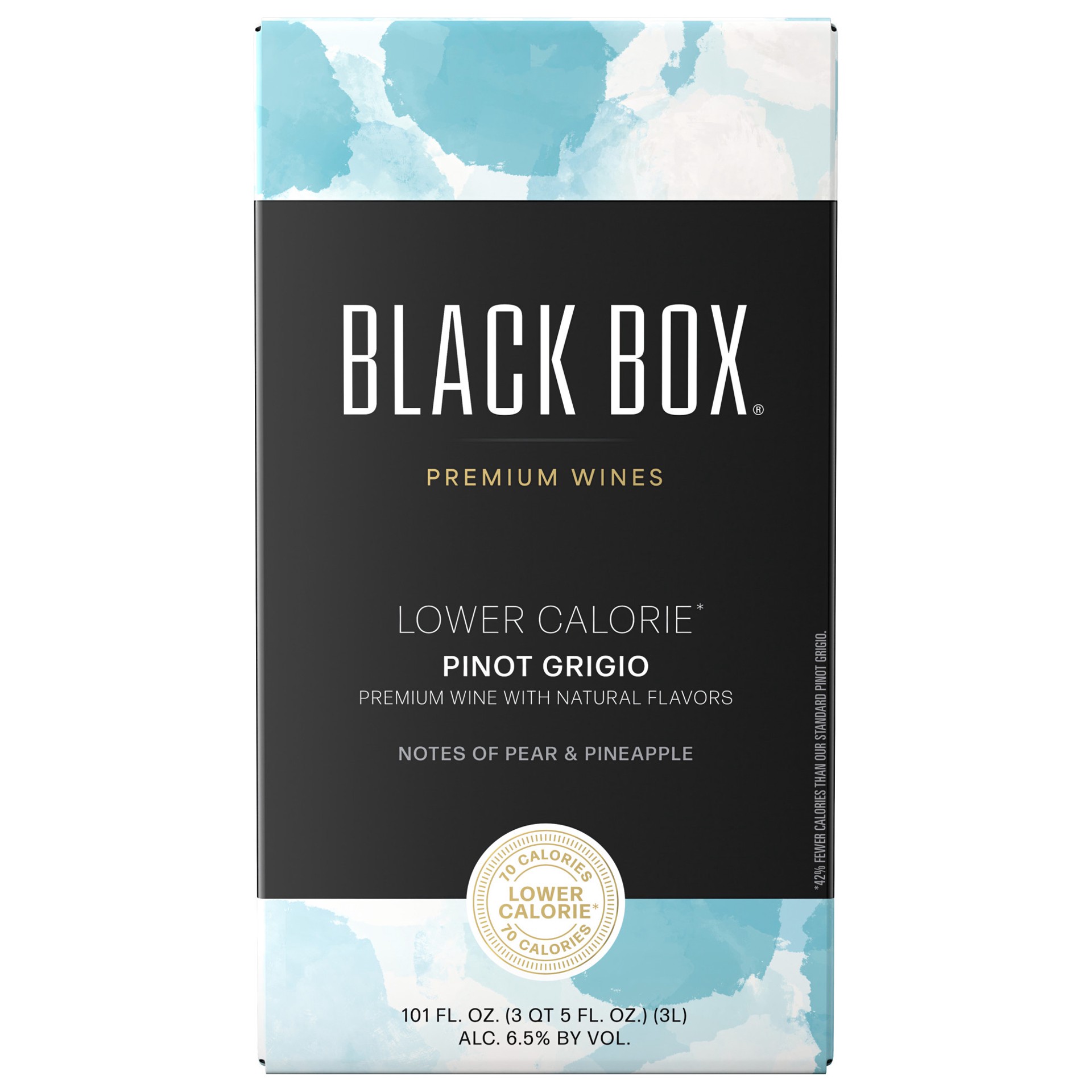 slide 1 of 4, Black Box Lower Calorie Pinot Grigio White Wine, 3 liter