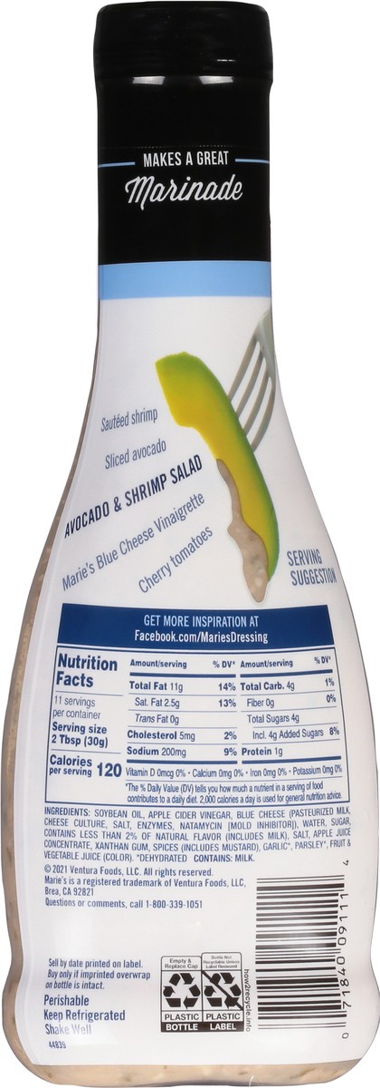 slide 3 of 9, Marie's Blue Cheese Vinaigrette 11.5 fl oz, 11.5 fl oz