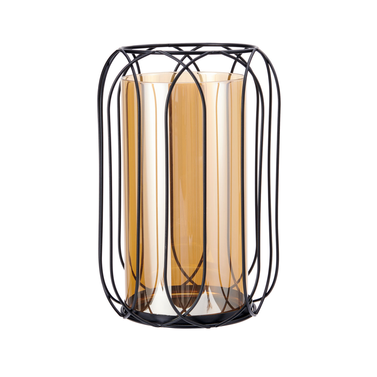 slide 1 of 1, Element Metal Votive Holder Amber 10 inch, 10 in